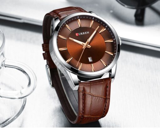 CURREN Quartz Watches for Men Leather Strap Male Wristwatches - Image 4
