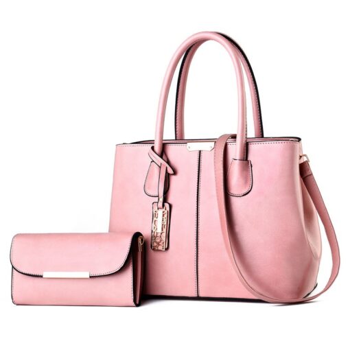 Cocifer Fashion Designer 2-in-1 Premium Quality Tote Ladies Handbag Set - Image 9