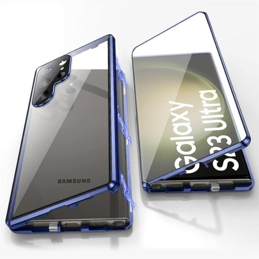 Magnetic Double Sided Clear Tempered Glass Full Protective Case for Samsung Galaxy S Series - Image 6