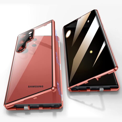 Magnetic Double Sided Clear Tempered Glass Full Protective Case for Samsung Galaxy S Series - Image 2
