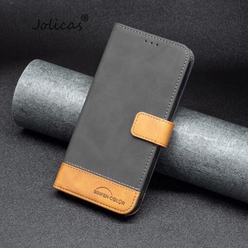 Samsung Galaxy A12 Magnetic Hasp Wallet Skin Feel Leather Flip Cover - Image 15