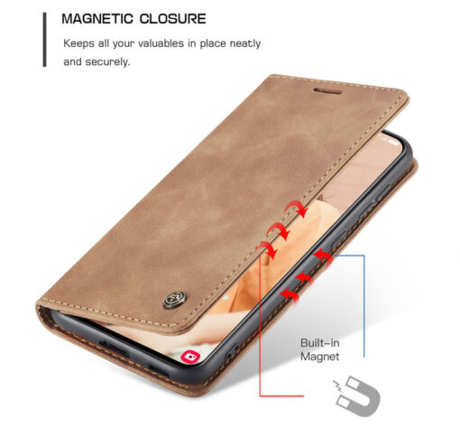 CaseMe Samsung Galaxy S20 FE & S21 FE Retro Flip Leather Wallet Case - Image 10