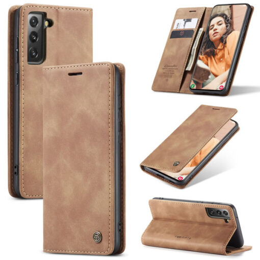 CaseMe Samsung Galaxy S20 FE & S21 FE Retro Flip Leather Wallet Case - Image 8