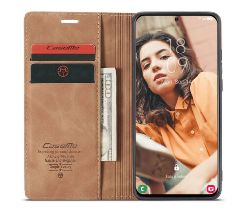 CaseMe Samsung Galaxy S20 FE & S21 FE Retro Flip Leather Wallet Case - Image 9