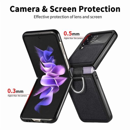 Samsung Galaxy Z Flip 3/4 5G Series Luxury Premium Anti-Scratch Leather Case - Image 9