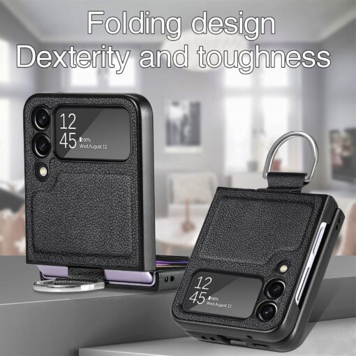 Samsung Galaxy Z Flip 3/4 5G Series Luxury Premium Anti-Scratch Leather Case - Image 10