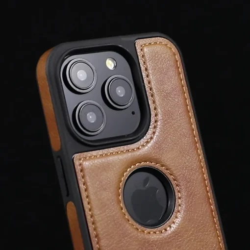Luxury Premium PU Business Style Leather Stitching Case Cover For iPhone Series - Image 7