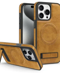 Luxury Magnetic Back Cover Wireless Charging Leather  Case For iPhone 16 Pro and 16 Pro Max Series
