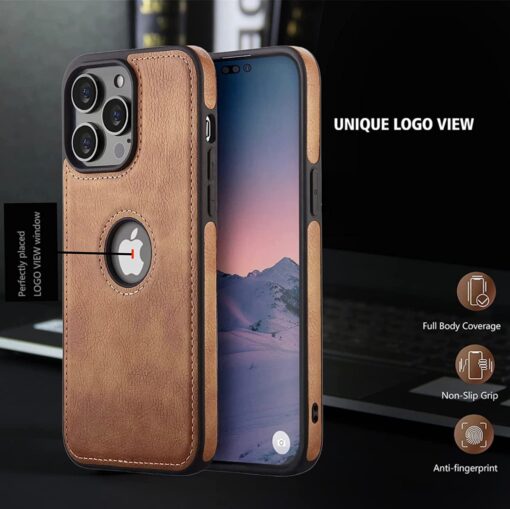 iPhone 13/14 Series PU Leather Shockproof Business Style Mobile Phone Case - Image 13