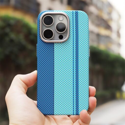 British Style Carbon Fiber Tartan MagSafe Case for iPhone Series - Image 25