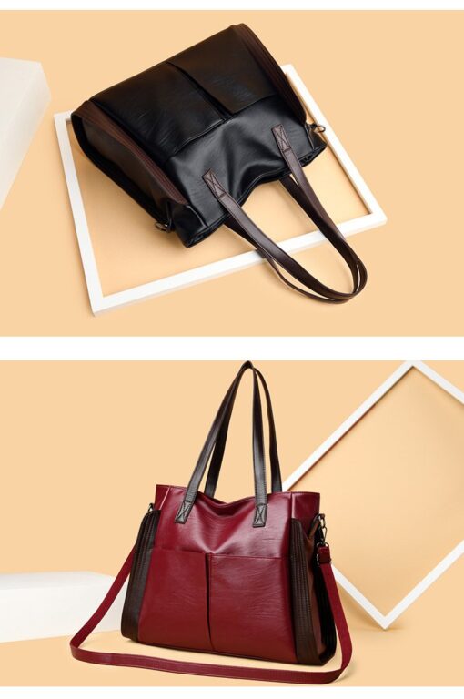 IELGY Fashionable large-capacity Multipurpose Mandy Fashion Grain Leather Crossbody handbag - Image 24