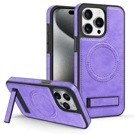 Luxury Magnetic Back Cover Wireless Charging Leather  Case For iPhone 13 14 15 16 ProMax Series - Image 3