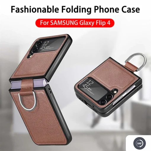 Samsung Galaxy Z Flip 3/4 5G Series Luxury Premium Anti-Scratch Leather Case - Image 7