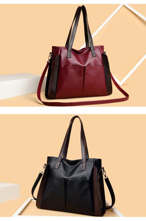 IELGY Fashionable large-capacity Multipurpose Mandy Fashion Grain Leather Crossbody handbag - Image 22