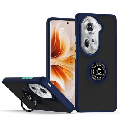 Oppo Reno 11 / 11 Pro Shockproof Frosted Matte Case With Ring Holder