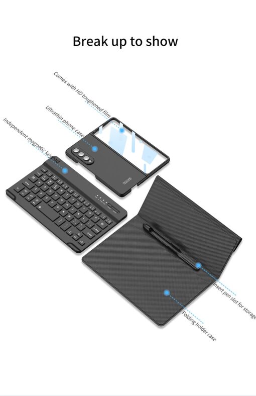 GKK Bluetooth Wireless Keyboard for Samsung Galaxy Z Fold Series with Pen Slot - Image 9
