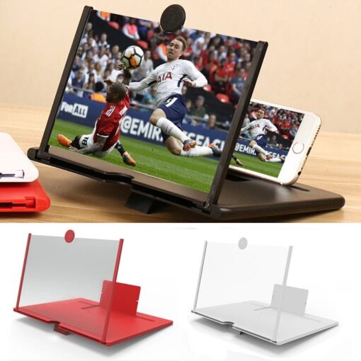 3D HD Phone Foldable Stand Screen Holder 12" Screen Amplifier - Image 2