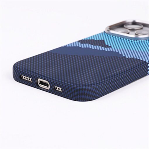 British Style Carbon Fiber Tartan MagSafe Case for iPhone Series - Image 28