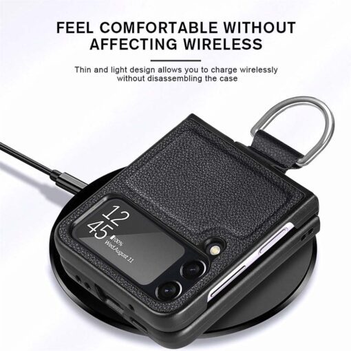 Samsung Galaxy Z Flip 3/4 5G Series Luxury Premium Anti-Scratch Leather Case - Image 5