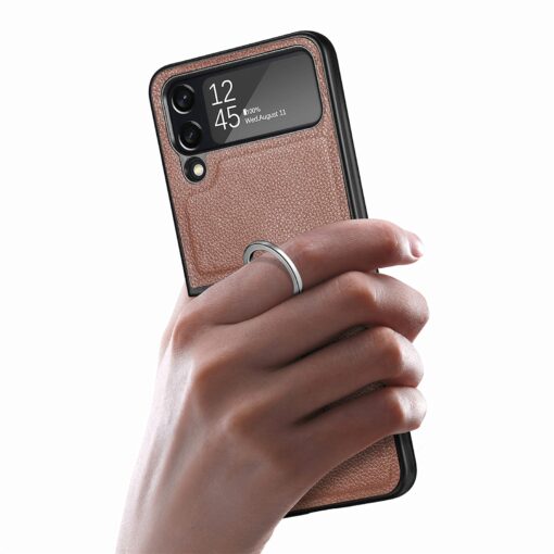 Samsung Galaxy Z Flip 3/4 5G Series Luxury Premium Anti-Scratch Leather Case - Image 3