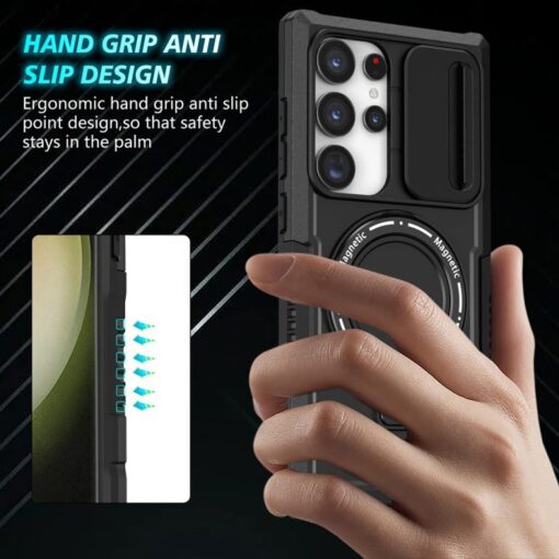 Heavy Duty Protective Sliding Camshield Magsafe Case for Samsung Galaxy S22/S23/S24 Ultra Series - Image 10