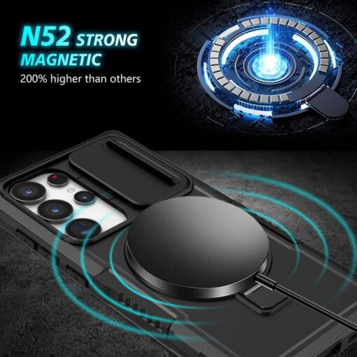 Heavy Duty Protective Sliding Camshield Magsafe Case for Samsung Galaxy S22/S23/S24 Ultra Series - Image 12