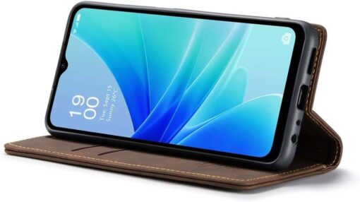 Oppo A57/Oppo A77/A77s CASEME Magnetic Retro Leather Flip Cover - Image 13