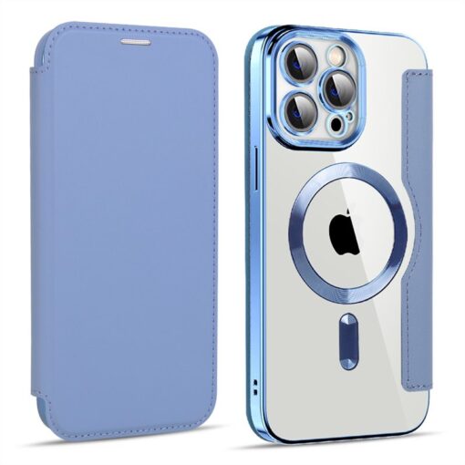 iPhone 13/14/15 Series MagSafe Magnetic Absorption Leather Wallet Flip Case with Lens Protection - Image 2