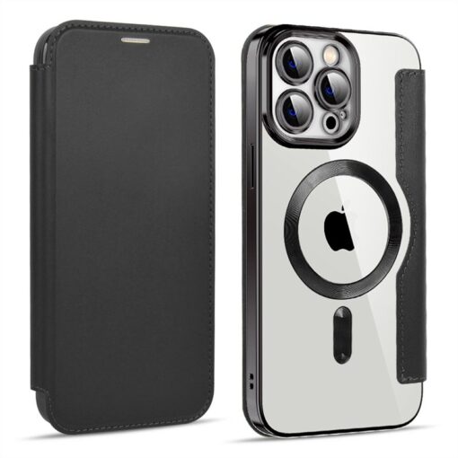 iPhone 13/14/15 Series MagSafe Magnetic Absorption Leather Wallet Flip Case with Lens Protection - Image 4