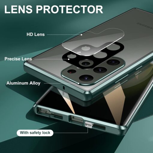 Magnetic Double Sided Clear Tempered Glass Full Protective Case for Samsung Galaxy S Series - Image 22