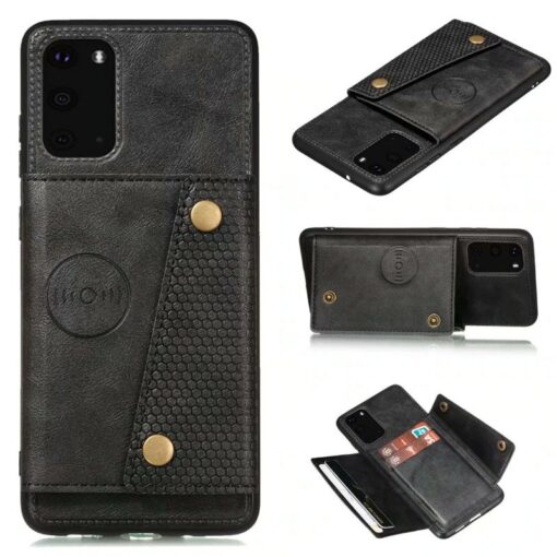 Samsung Galaxy A71 Leather Stand Case +3D Tempered Glass Protector