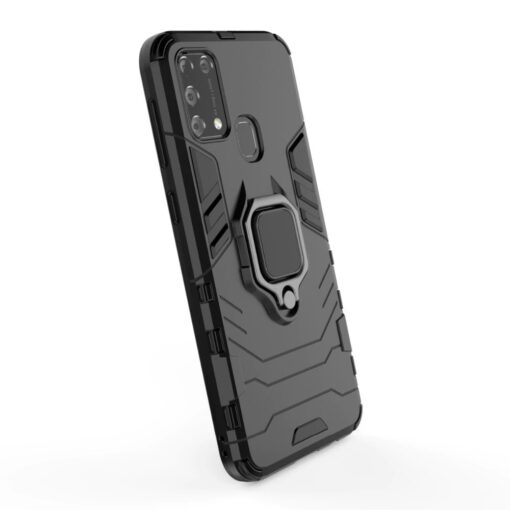 Samsung Galaxy M31 Case Luxury Ring Back Cover Case +3D Tempered Glass Protector - Image 12