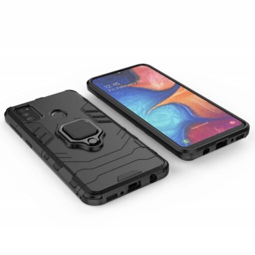 Samsung Galaxy M31 Case Luxury Ring Back Cover Case +3D Tempered Glass Protector - Image 10