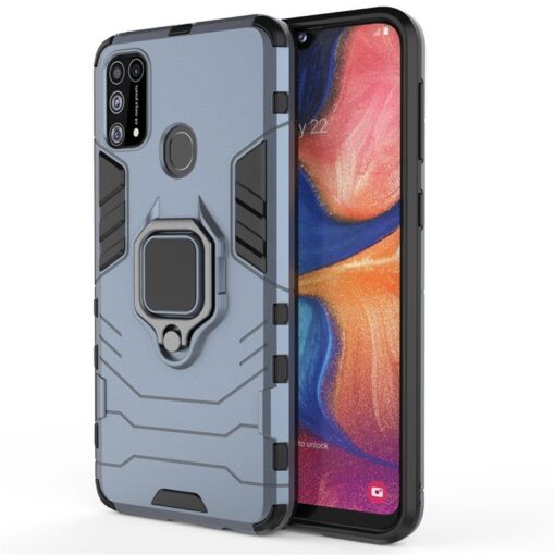 Samsung Galaxy M31 Case Luxury Ring Back Cover Case +3D Tempered Glass Protector - Image 6