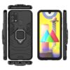 Samsung Galaxy M31 Case Luxury Ring Back Cover Case +3D Tempered Glass Protector
