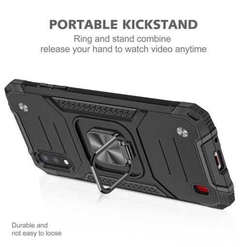 Samsung A30s, A50, A50s Armor Ring Case + 3D Glass Protector - Image 7