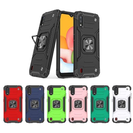 Samsung A30s, A50, A50s Armor Ring Case + 3D Glass Protector - Image 5