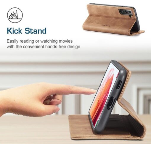 Samsung S21 CaseMe Leather Flip Cover - Image 10