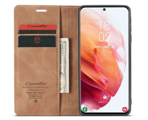Samsung S21 CaseMe Leather Flip Cover - Image 8