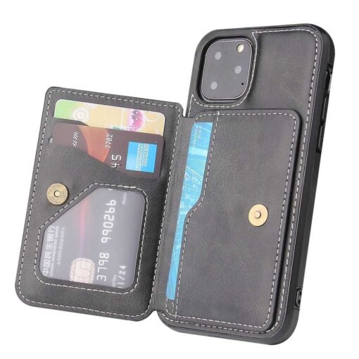 iPhone 12 Series Luxury Leather Wallet Back Cover Case - Image 5