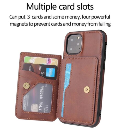 iPhone 12 Series Luxury Leather Wallet Back Cover Case - Image 13