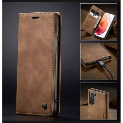 Samsung S21 CaseMe Leather Flip Cover - Image 4