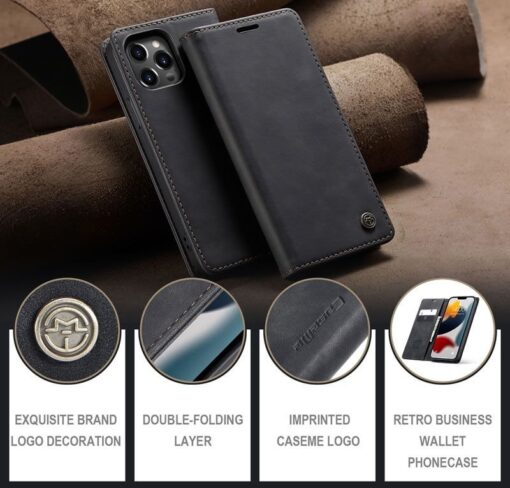 iPhone 11 Series Caseme Leather Flip Cover - Image 13