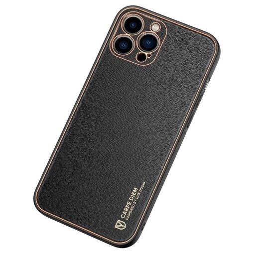 iPhone 13 Pro Max Dux Ducis Yolo Leather Electroplated Case - Image 3