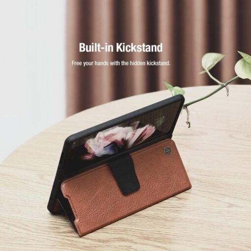 Nillkin Luxury Aoge Leather Phone Case For Samsung Galaxy Z Fold 3 With External Pen Tray - Image 5