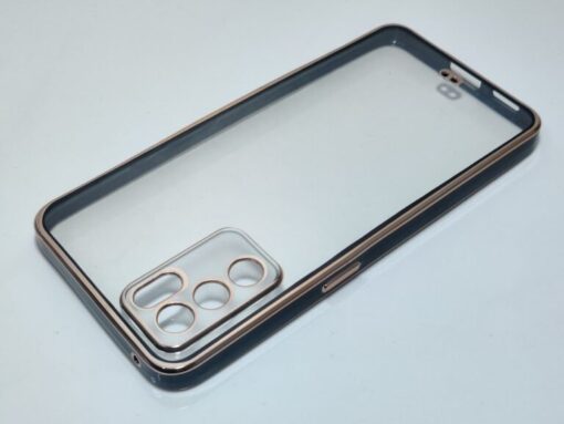 Oppo Reno 6 Dgeot Gold Plating Transparent Clear Back Case - Image 7