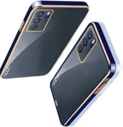 Oppo Reno 6 Dgeot Gold Plating Transparent Clear Back Case - Image 2