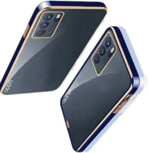 Oppo Reno 6 Dgeot Gold Plating Transparent Clear Back Case - Image 2