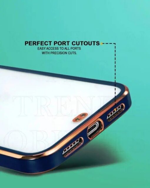 Oppo Reno 6 Dgeot Gold Plating Transparent Clear Back Case - Image 5