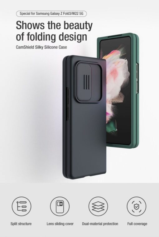 Samsung Galaxy Z Fold 3 Nillkin CamShield Silicone Case with Camera Cover - Image 9